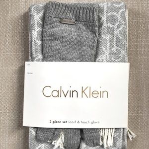 Calvin Klein glove and scarf set
